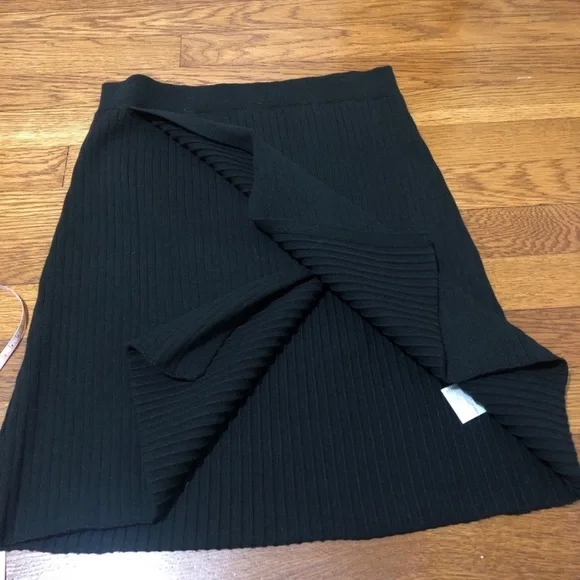 FREE PEOPLE FAUX WRAP RIBBED SKIRT - Picture 4 of 9